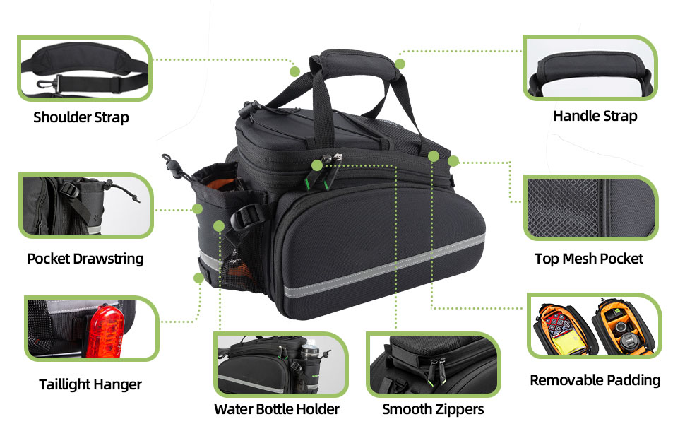Bicycle Rear Rack Bag 17L-45L Waterproof Camel Bag Bike Accessories - Bicycle Bag - 2