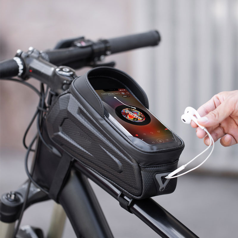 Geantă pentru bicicletă, pe tubul superior, geantă impermeabilă pentru telefon de 0.7 l