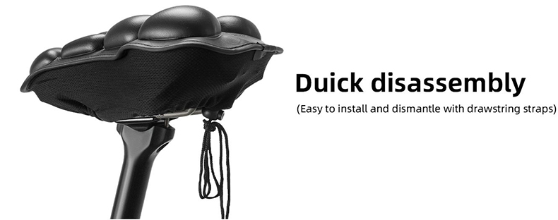 Husă de scaun pentru pernă de bicicletă impermeabilă, gonflabilă, 3D, absorbție a șocurilor, confortabilă