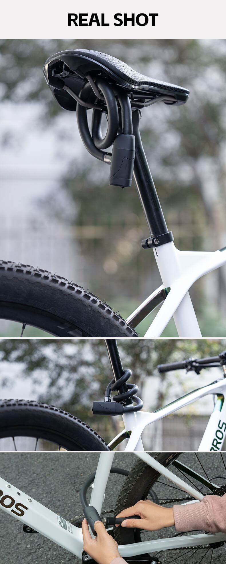 Bike Lock Cable Memory Anti Theft Bicycle Cable Lock Self Coiling Cable Lock with 2 Keys - Bike Lock - 9