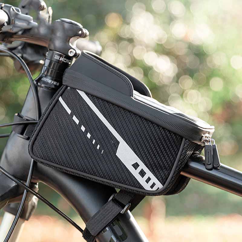 دراجة الهاتف الإطار الأمامي حقيبة أعلى أنبوب دراجة المقود حقيبة