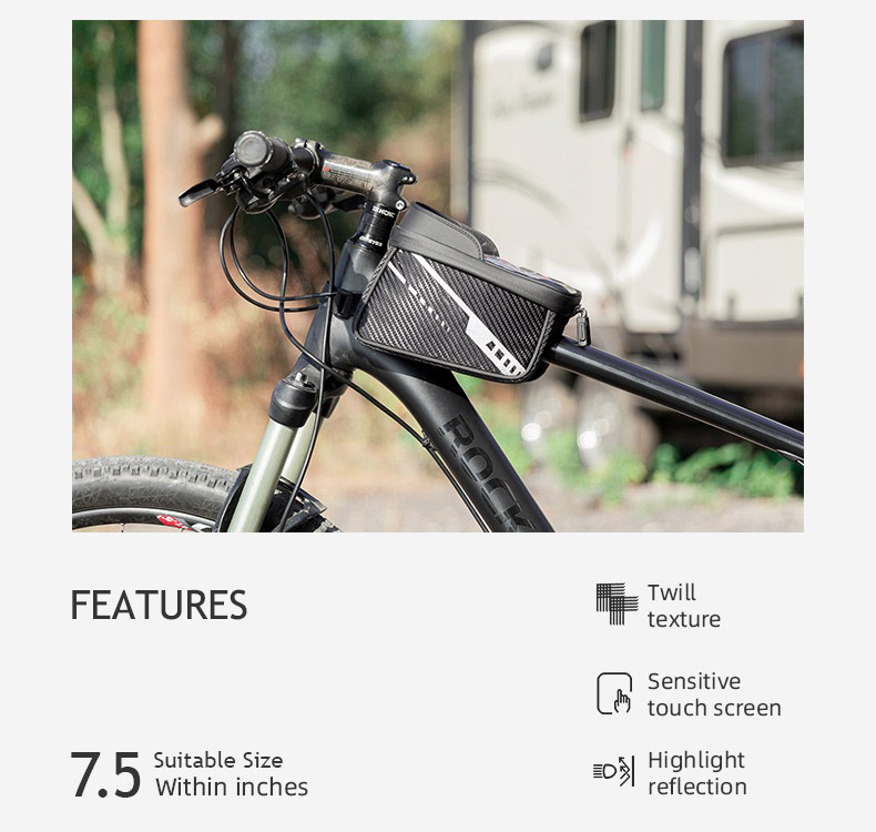 Bike Phone Front Frame Bag Top Tube Bicycle Handlebar Bag - Bicycle Bag - 3