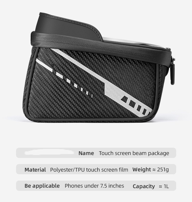 Bike Phone Front Frame Bag Top Tube Bicycle Handlebar Bag - Bicycle Bag - 6