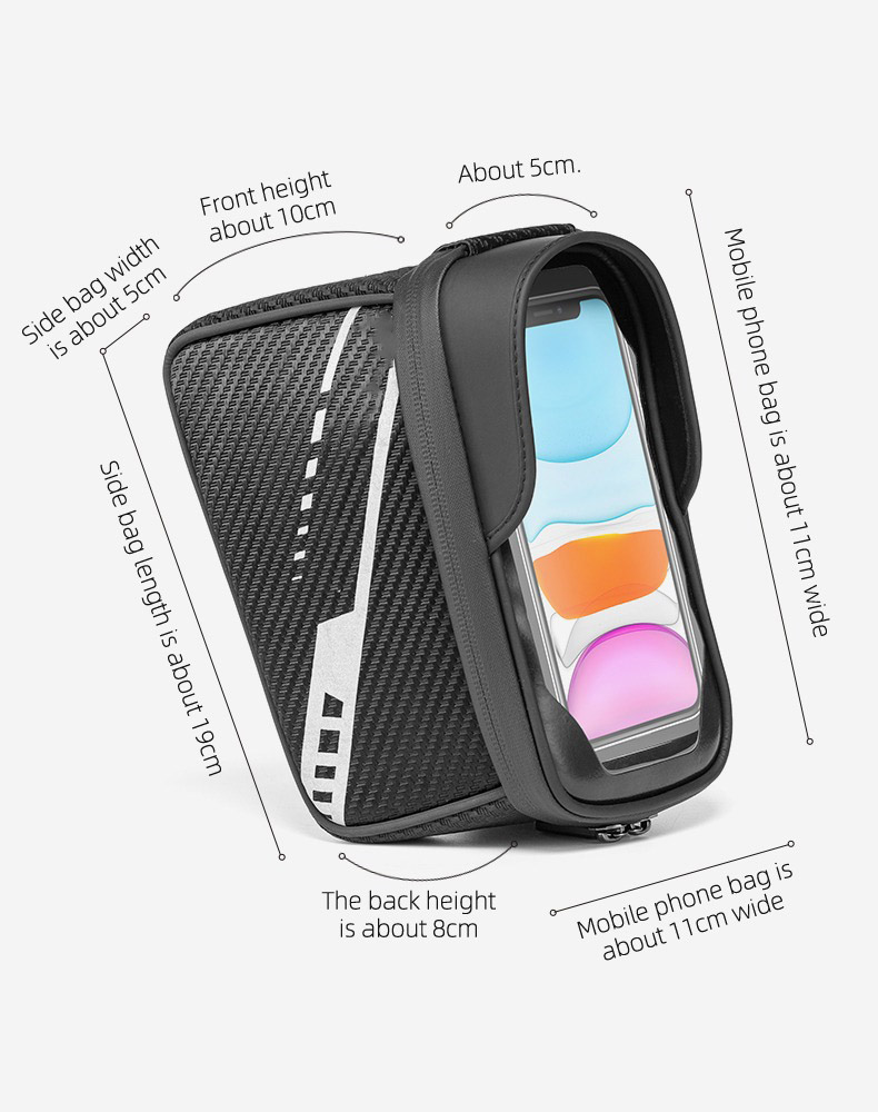 Bike Phone Front Frame Bag Top Tube Bicycle Handlebar Bag - Bicycle Bag - 8