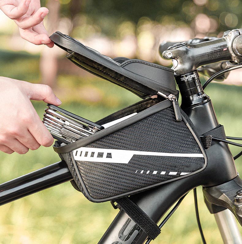 Bike Phone Front Frame Bag Top Tube Bicycle Handlebar Bag - Bicycle Bag - 2