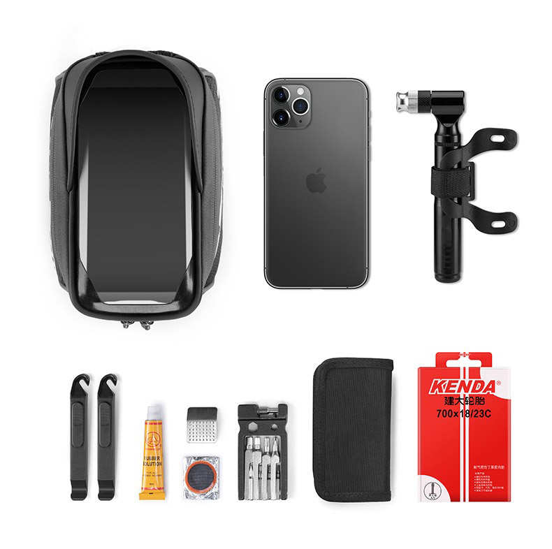 Bike Phone Front Frame Bag Top Tube Bicycle Handlebar Bag - Bicycle Bag - 11