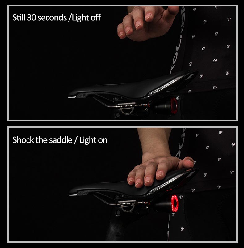 Bike Tail Light Smart Brake Sensing Bicycle Rear Light IPX6 Waterproof - Bicycle Lights - 13