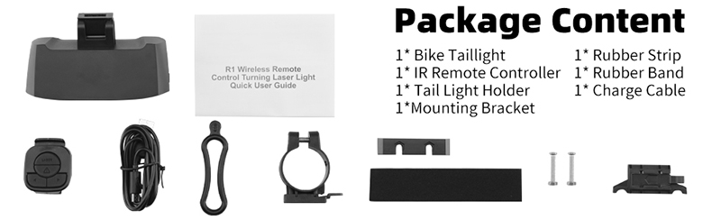 Leseli la Brake Bicycle Light Rechargeable Leseli la Tlhokomeliso ea USB bakeng sa Polokeho ea ho Palama Bosiu