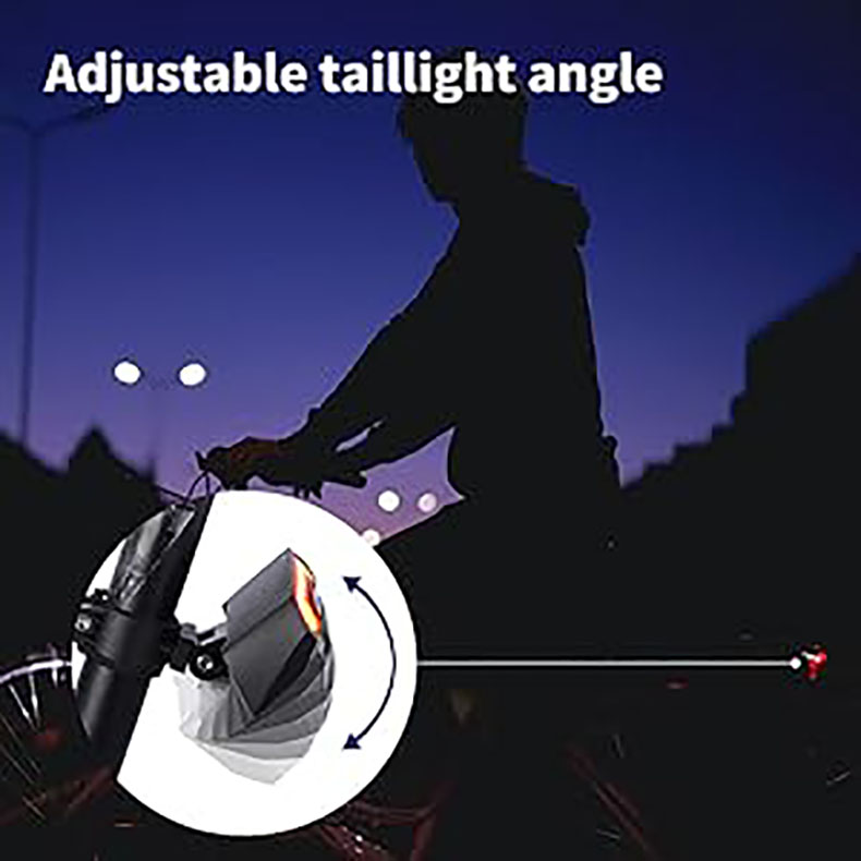 Արգելակային հեծանիվների լույս վերալիցքավորվող USB նախազգուշական լույս գիշերային վարելու անվտանգության համար