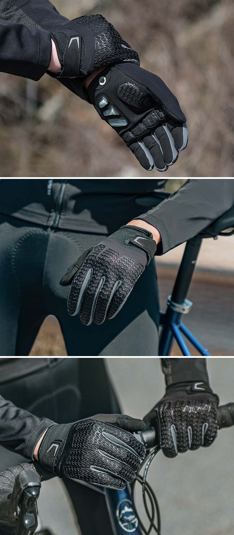    Breathable Shock-Absorbing Cycling Gloves Spiderweb Design