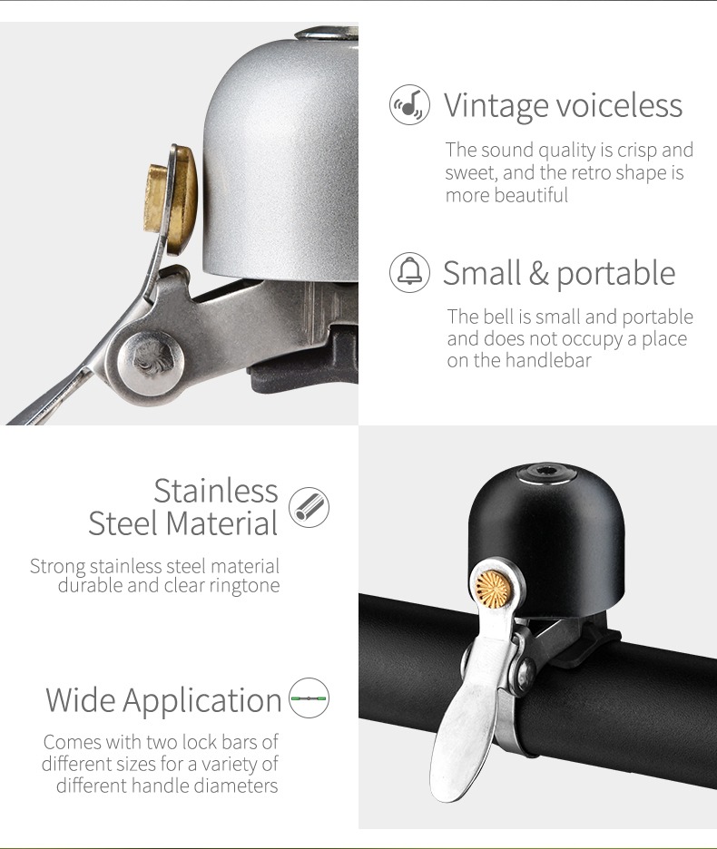 Classic Bicycle Bells with Loud Sound for Road Mountain Bike Handlebars Adults - Bike Bell & Horn - 3