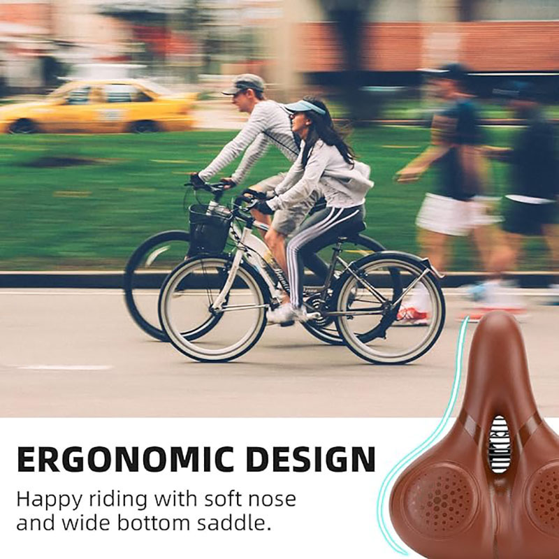 Comfort Wide Gel Bike Seat Cover Replacement Breathable Waterproof Padded Bicycle Saddle - Cushion and Cushion Cover - 9