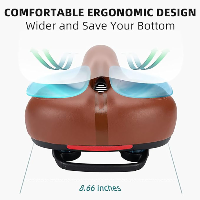 Comfort Wide Gel Bike Seat Cover Replacement Breathable Waterproof Padded Bicycle Saddle - Cushion and Cushion Cover - 6