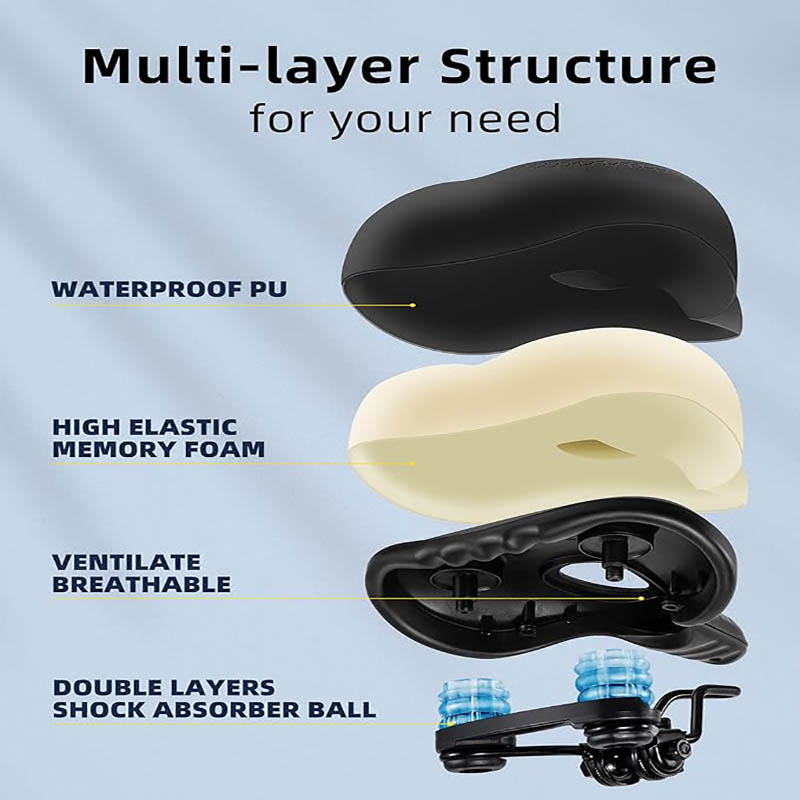 Inonyaradza Bhasikoro Seat Cushion Memory Foam Bike Saddle Mvura Yeguta MTB Mujaho Mabhasikoro