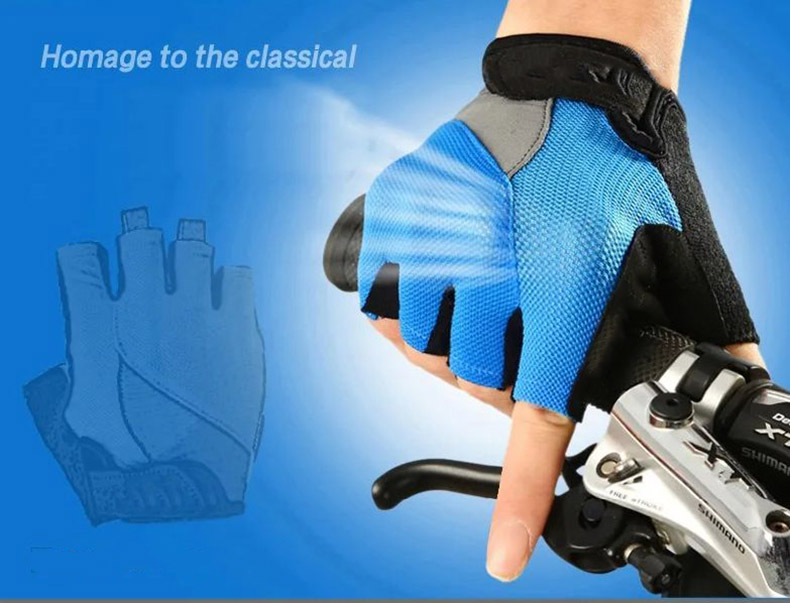 Cycling Gloves Non-Slip Breathable Mtb Summer Short Half Finger Sport Gloves - Glove - 1