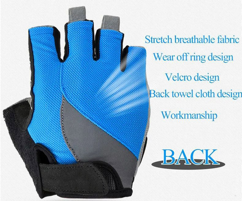 Cycling Gloves Non-Slip Breathable Mtb Summer Short Half Finger Sport Gloves - Glove - 3