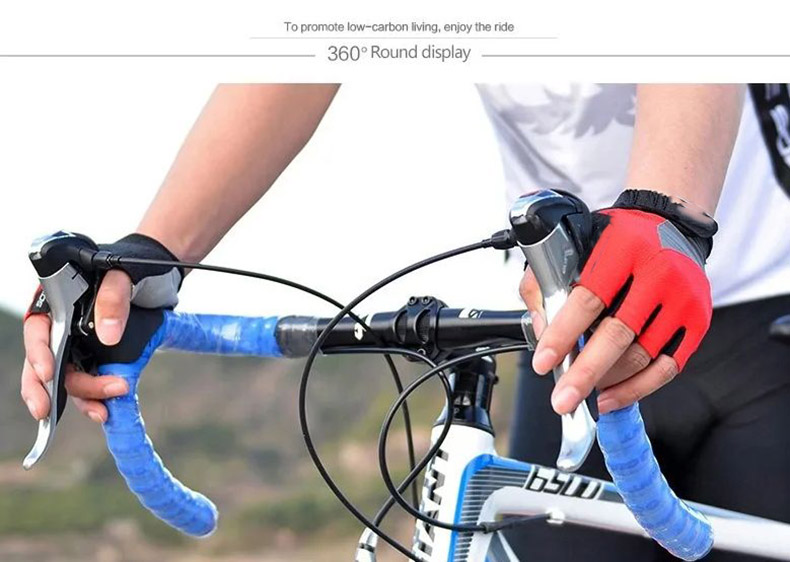 Cyklistické rukavice Protiskluzové prodyšné MTB letní krátké poloprstové sportovní rukavice