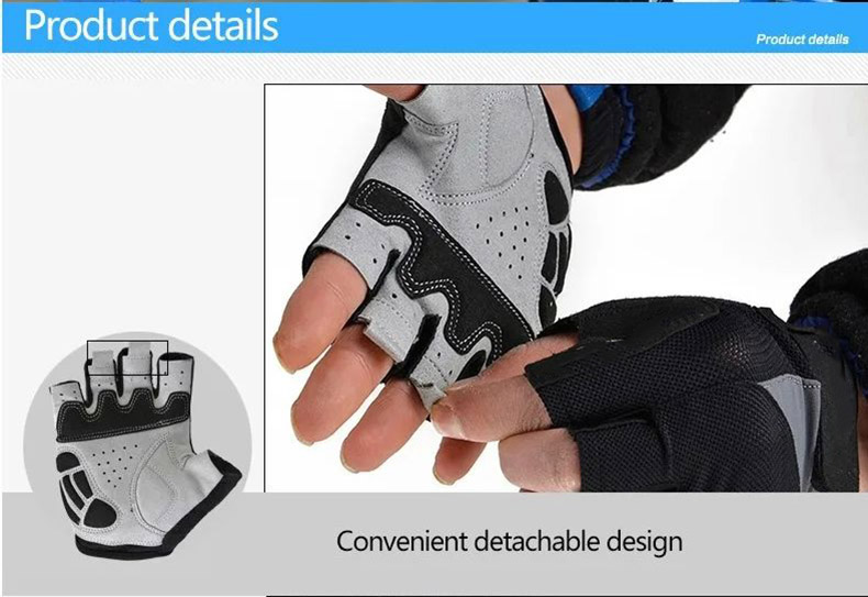 Liatlana tsa Cycling Non-Slip Breathable Mtb Summer Short Half Finger Sport Gloves