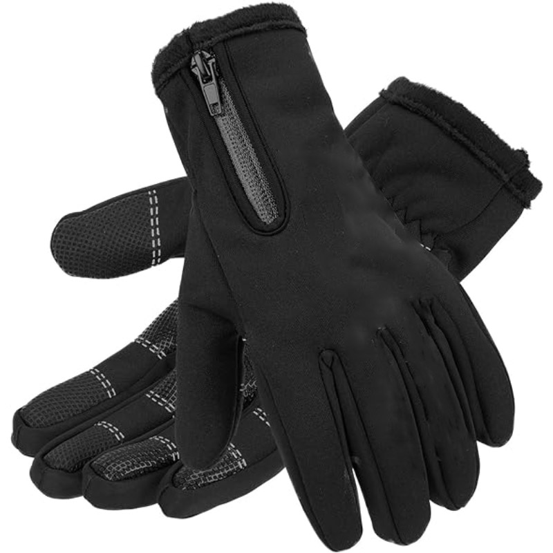 Cycling Winter Gloves Water Resistant Touch Screen Gloves Shock-Absorbing Full Finger