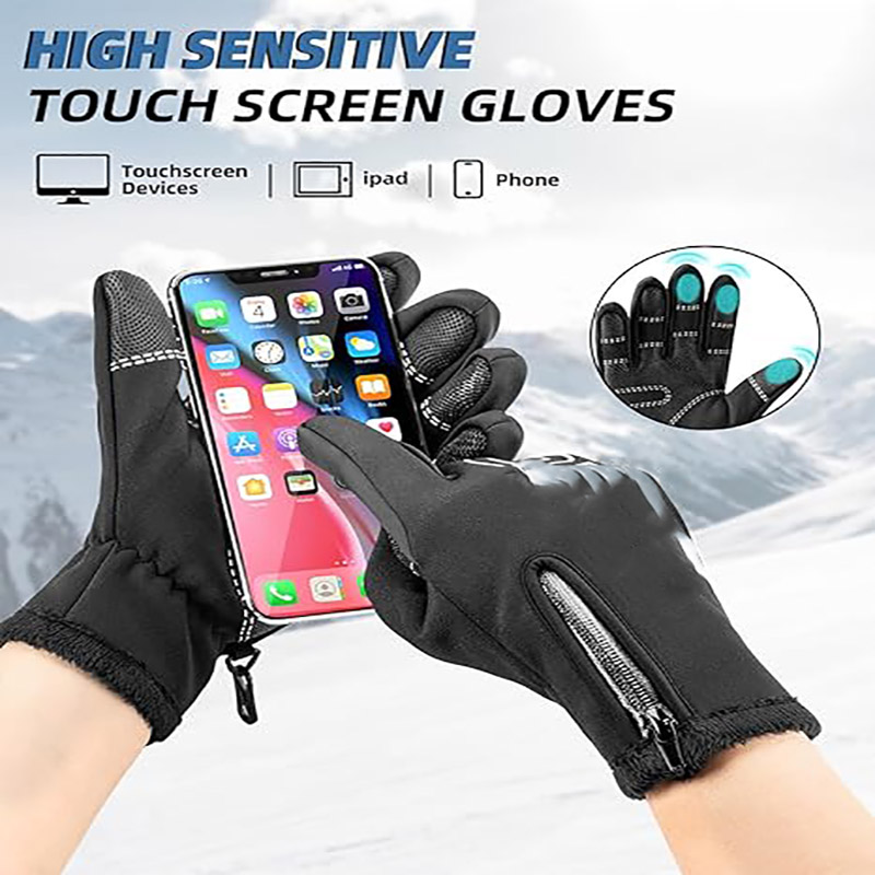 Cycling Winter Gloves Water Resistant Touch Screen Gloves Shock-Absorbing Full Finger - Glove - 3