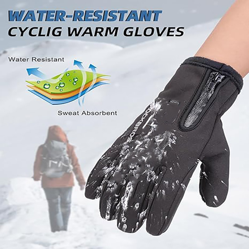 Cycling Winter Gloves Water Resistant Touch Screen Gloves Shock-Absorbing Full Finger - Glove - 2