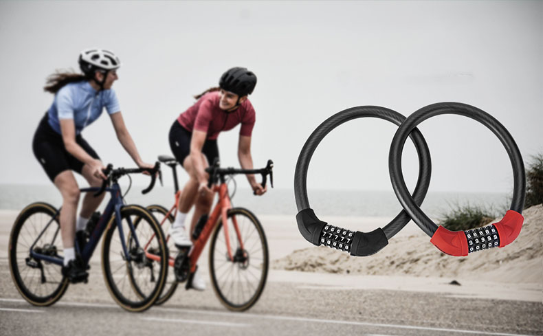 5 Digit Lightweight Cable Bike Lock Combination Portable Lock for Bike - Bike Lock - 1