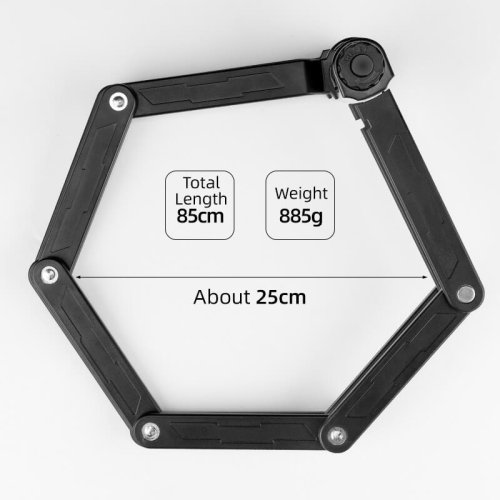 Candado plegable para bicicleta, candados antirrobo resistentes para bicicleta con soporte de montaje de 4 dígitos