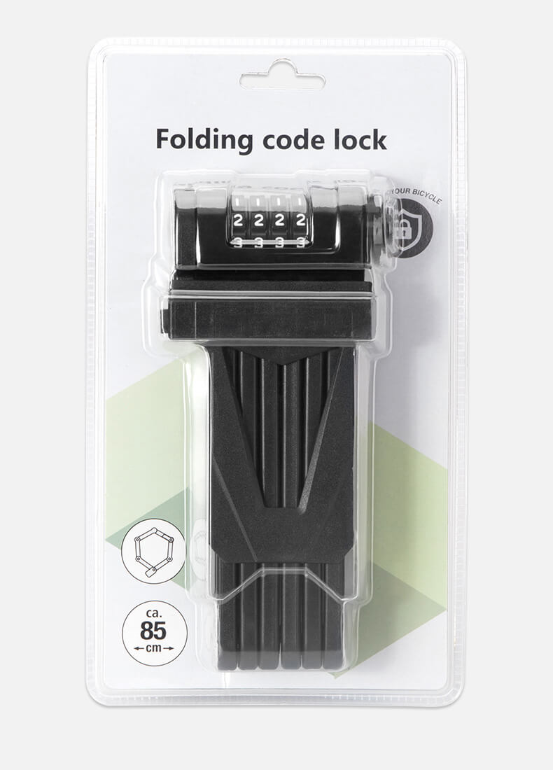 Folding Bike Lock Heavy Duty Anti Theft Bicycle Locks with Mounting Bracket 4-Digit - Bike Lock - 10