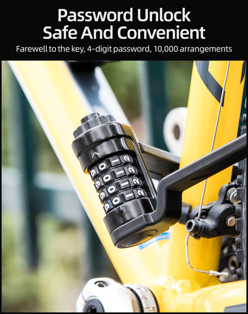 Folding Bike Lock Heavy Duty Anti Theft Bicycle Locks with Mounting Bracket 4-Digit - Bike Lock - 15