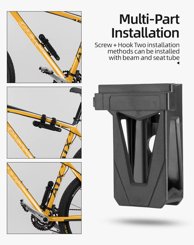 Opklapbare fytsslot Heavy Duty Anti-diefstal fytssloten mei montagebeugel 4-sifers