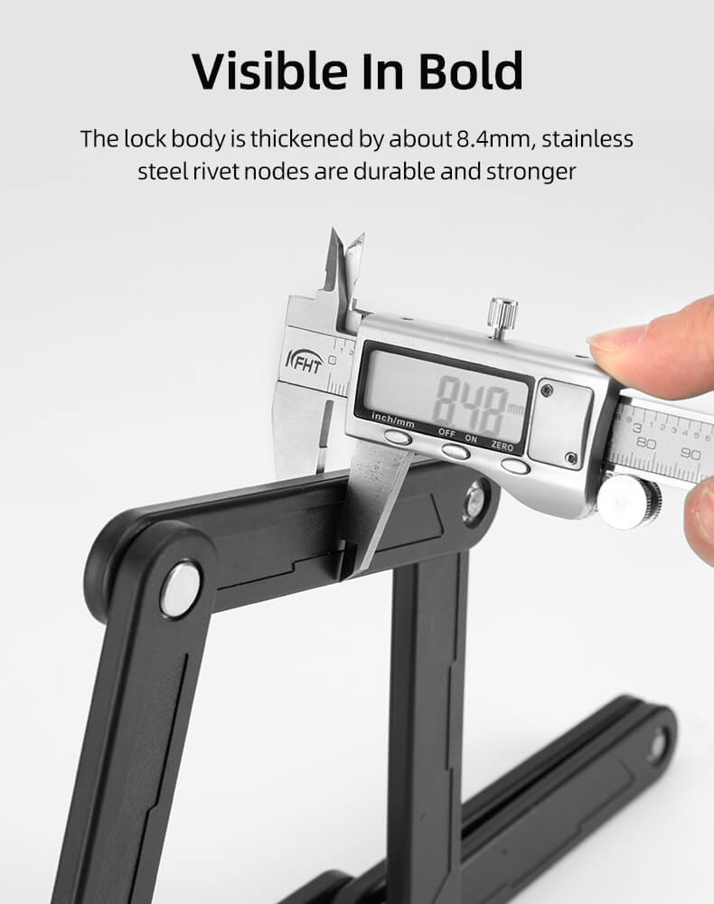 Folding Bike Lock Heavy Duty Anti Theft Bicycle Locks with Mounting Bracket 4-Digit - Bike Lock - 5