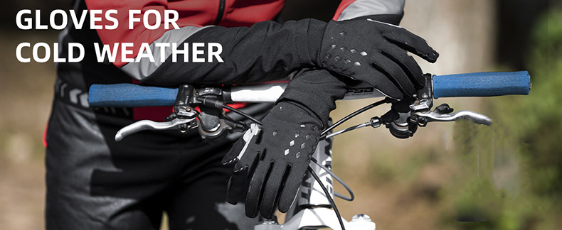 Full Finger Cycling Gloves Mens Anti-Slip Motorcycle Mountain Bike Gloves - Glove - 2