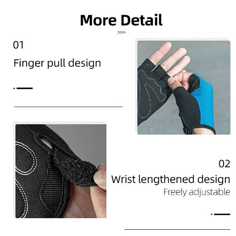 Pánské cyklistické rukavice Half Finger Prodyšné letní MTB horské outdoorové fitness rukavice