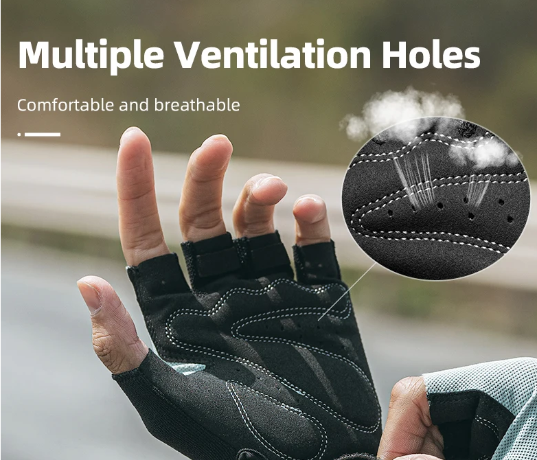 Pánské cyklistické rukavice Half Finger Prodyšné letní MTB horské outdoorové fitness rukavice