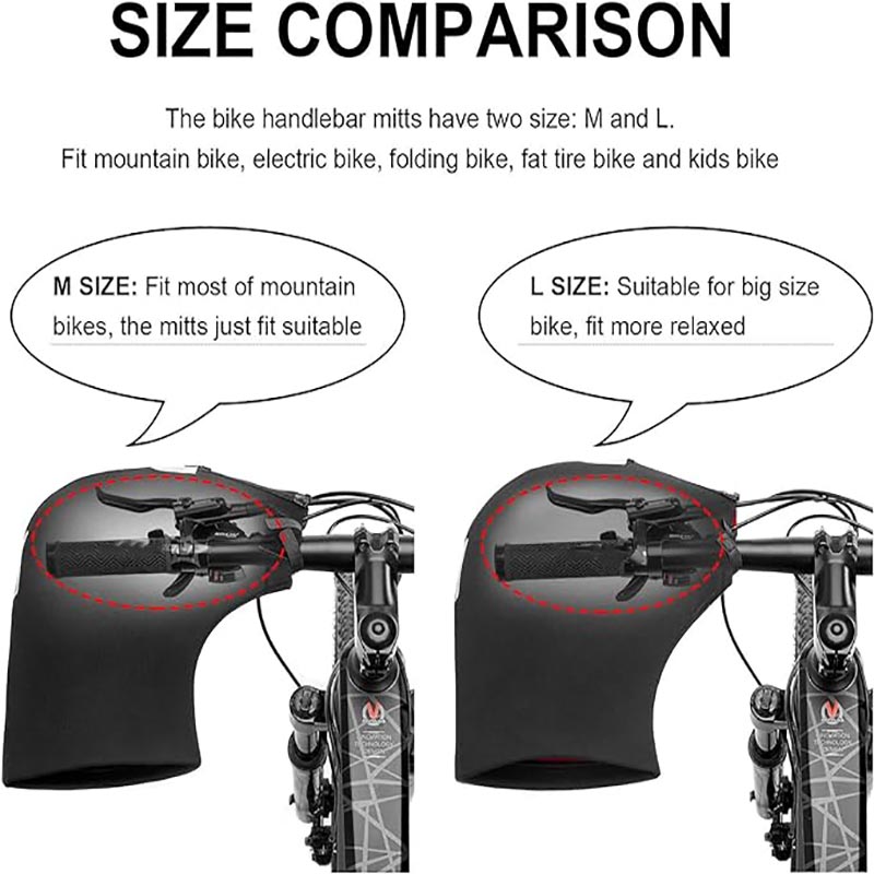 Handlebar Gloves Cold Weather Windproof & Coldproof Commuter Warmer Covers - Glove - 5