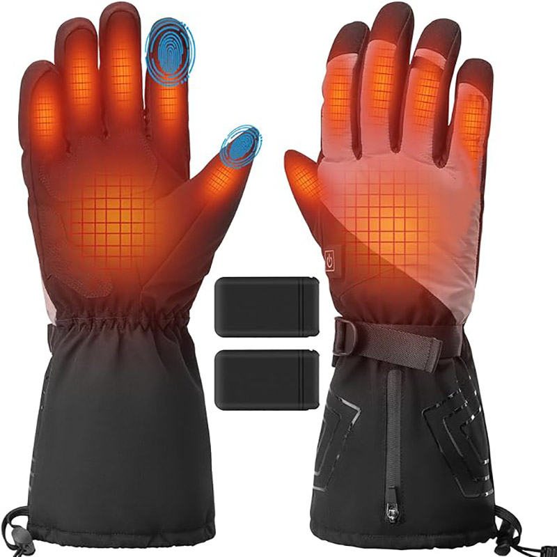 Տաքացվող ձեռնոցներ կանանց համար տղամարդկանց համար վերալիցքավորվող 4000 mAh մարտկոցով սենսորային էկրան