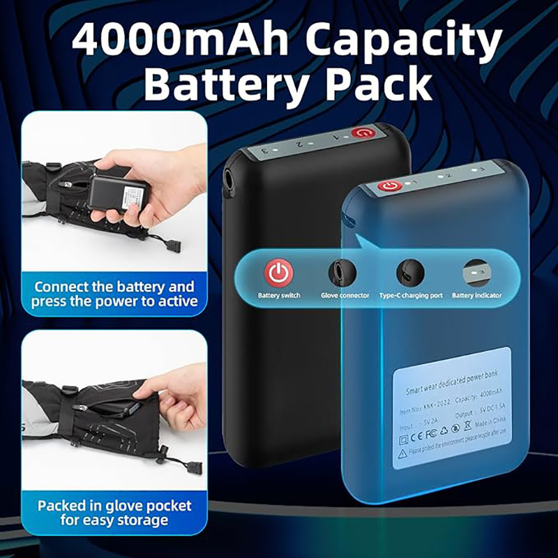 Heated Gloves for Women Men Rechargeable 4000mAh Battery Touchscreen - Glove - 7