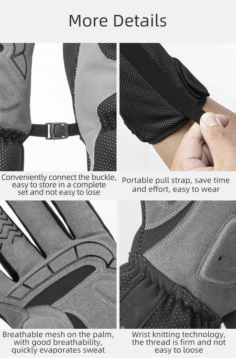 Heated Winter Cycling Gloves Rechargeable Touchscreen Functionality Gloves