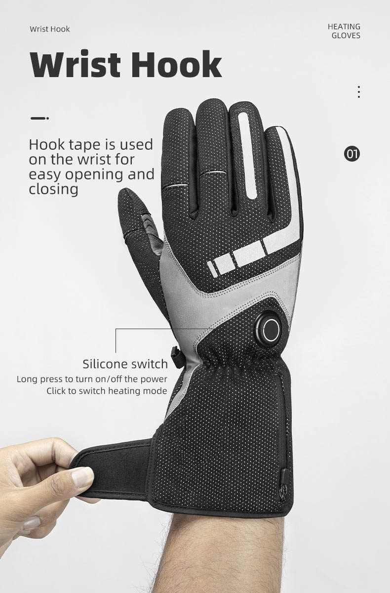 Heated Winter Cycling Gloves Rechargeable Touchscreen Functionality Gloves - Glove - 9