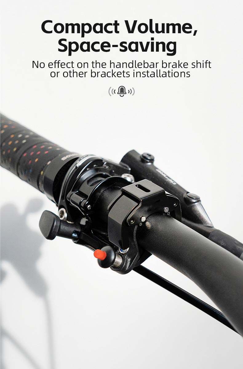 Hidden MTB bike rack bell for 22.2mm Handlebars More Than 100db Clear Sound Ringer