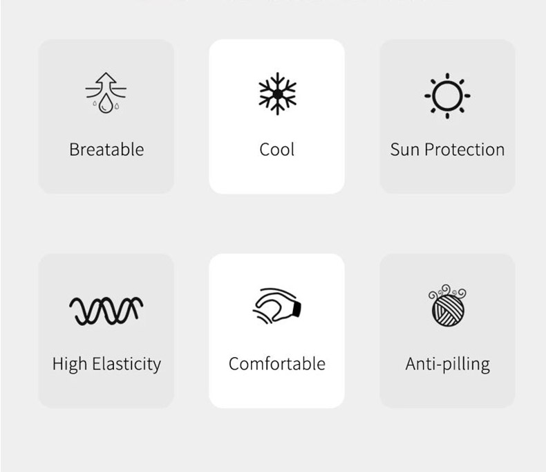 Mangas de ciclismo de seda de xeo Calentadores de brazos Protección solar Mangas de brazo para correr UV