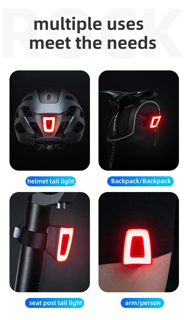 Led Bicycle Light Անջրանցիկ USB վերալիցքավորվող անվտանգության գիշերային ձիավարման լույս