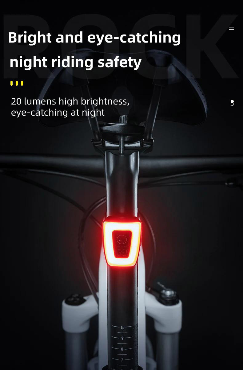 I-Led Bicycle Light I-USB Engangeni Manzi Ukukhanya Okushajekayo Kokuphepha Kwasebusuku Wokugibela