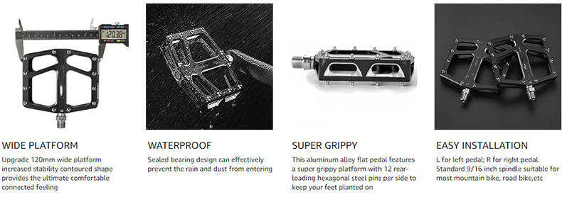 MTB Cycle Pedals Types Aluminum  Cycling Sealed Bearing Pedals for Road - Pedal - 5