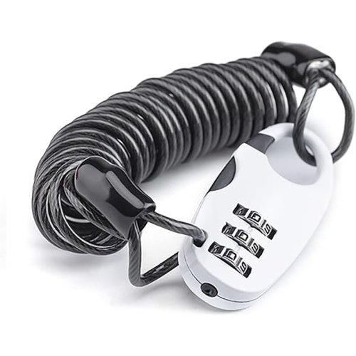 Mini Anti-Theft Bike Cable Lock Portable 3 Digit Resettable for Travel Luggage