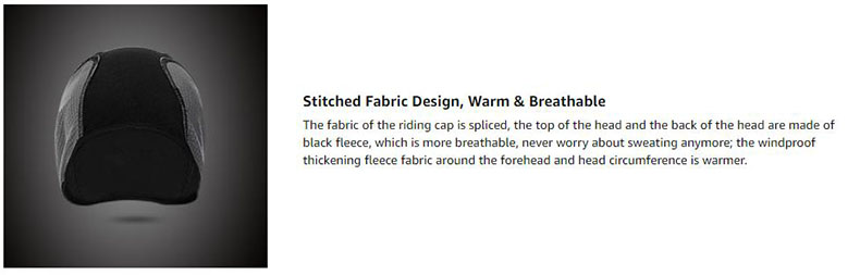 Moisture Wicking Cycling Mask Fits Under Helmets Thermal Cycling Helmet Liner - Balaclava Mask - 3