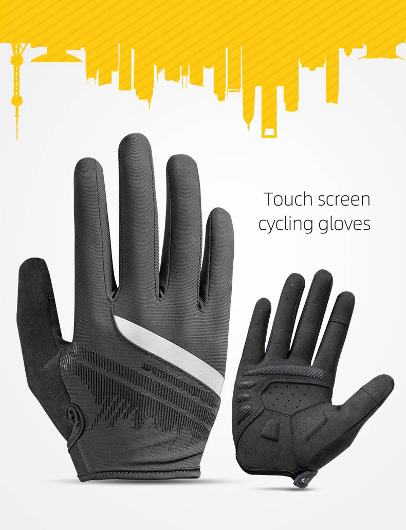 Mountain Bike Gloves Touch Screen Anti-Slip MTB Road Cycle Gloves Breathable Full Finger - Glove - 2
