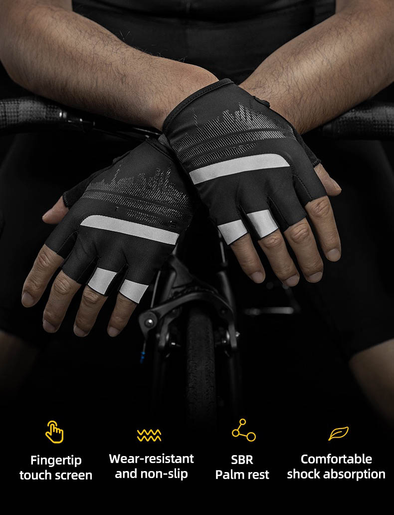 Mountain Bike Gloves Touch Screen Anti-Slip MTB Road Cycle Gloves Breathable Full Finger - Glove - 5