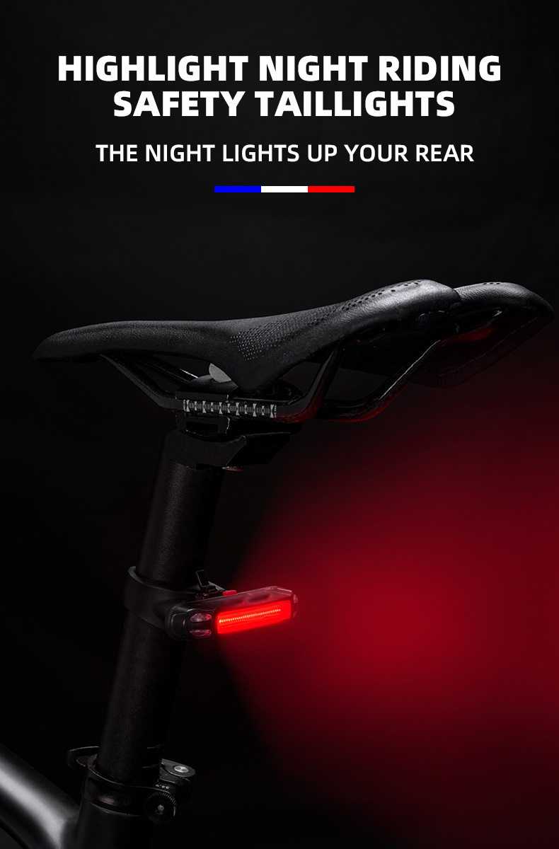 Mountain bicycle tail light USB charging warning light night riding taillight - Bicycle Lights - 6