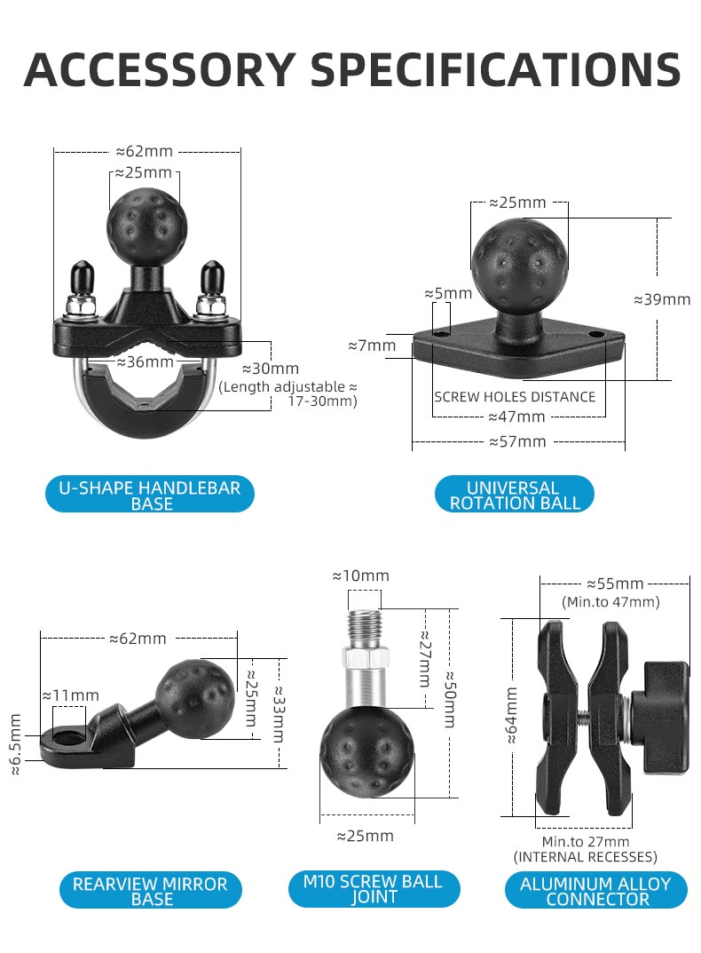 Phone Holder for Bike Aluminum Alloy Holder with Vibration Dampener - Phone Holder - 1